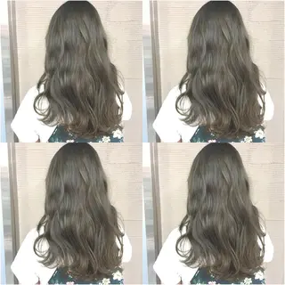 セミロング カラー パーマ ヘアアレンジ ハイトーン特化🤍 浦住のヘアスタイル