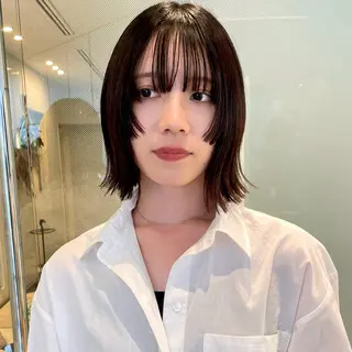 ショート カラー ✨ボブ✨顔矢場町/ 栄/パーマ/ナイトのヘアスタイル