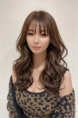 ロング カラー パーマ ヘアアレンジ 齋藤 拓郎のヘアスタイル