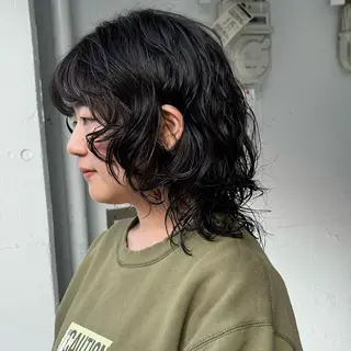 ミディアム レディースパーマ/ 合田 有一朗のヘアスタイル