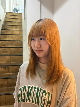 セミロング カラー 井上 星良のヘアスタイル