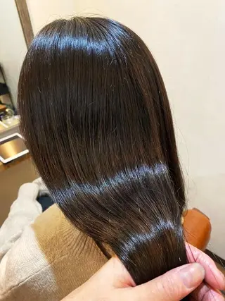 セミロング カラー 縮毛矯正&髪質改善 ⭐️OGUのヘアスタイル