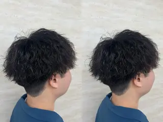 ミディアム パーマ メンズ 【メンズ特化】池袋 韓国スタイル飯塚のヘアスタイル