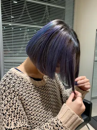 ショート カラー 🤍顔まわりカット/ ボブ/SHIMADAのヘアスタイル