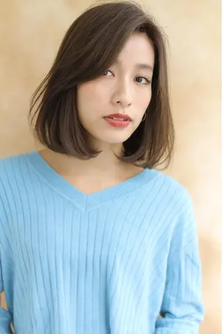 ミディアム カラー パーマ L i L 塚口のヘアスタイル