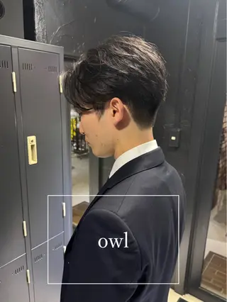 ミディアム カラー メンズ メンズ専門 美容師✨ アメ村 堀江颯瑛のヘアスタイル