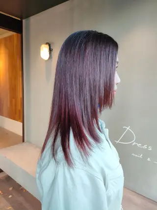 セミロング カラー 髪質改善/白髪ぼかし レイヤーカットemiのヘアスタイル