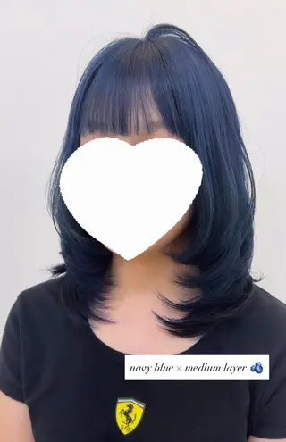 ミディアム カラー レイヤー透明感カラー ブリーチ🎀オトハのヘアスタイル