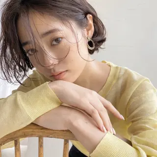 ミディアム パーマ 草野 圭音のヘアスタイル