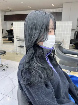ロング カラー パーマ ヘアアレンジ メンズ 上品＆韓国風 🥀海心🥀のヘアスタイル