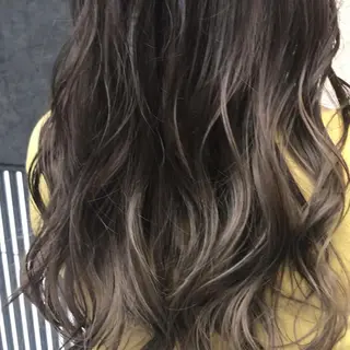 セミロング カラー 髪質改善カラー韓国風 レイヤーtudaのヘアスタイル