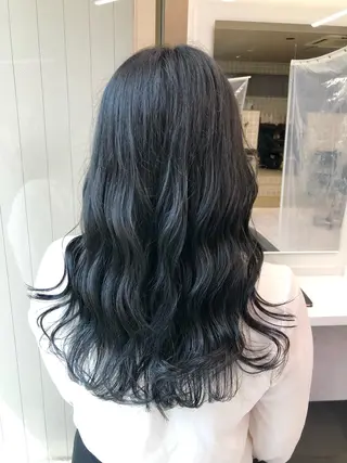 セミロング カラー パーマ ヘアアレンジ メンズ キッズ ネイル マツエク・マツパ 上品＆韓国風 🥀海心🥀のヘアスタイル