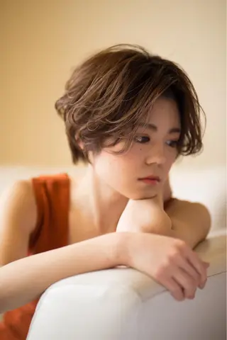 ショート カラー パーマ 美容室 LA BEAU大塚店のヘアスタイル