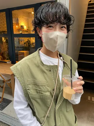 ショート パーマ やまさきえりこ ニュアンスパーマのヘアスタイル