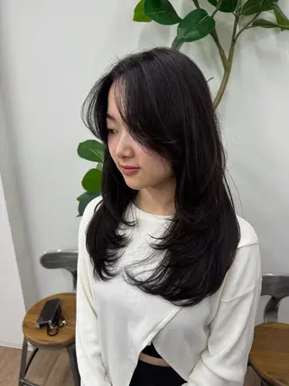 ロング 藤原航/艶髪 /日曜カットモデルのヘアスタイル