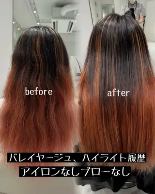 ミディアム ブリーチ縮毛矯正 地毛風縮毛矯正/吉田のヘアスタイル