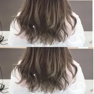 セミロング カラー パーマ ヘアアレンジ メンズ キッズ ネイル マツエク・マツパ Lien 深井店のヘアスタイル