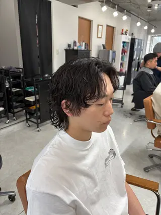 パーマ メンズ 海外風パーマ カラー特化園田　楓莉のヘアスタイル