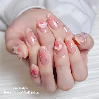 ミディアム ネイル 🐾enen style 🐾のネイルデザイン