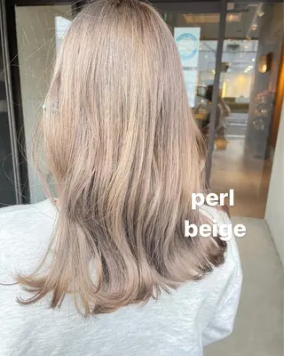 セミロング カラー ハイトーンカラー♡ yuのヘアスタイル