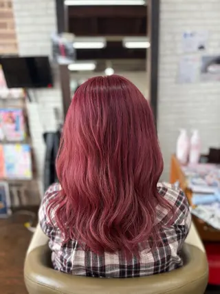 セミロング カラー 山本 健生のヘアスタイル