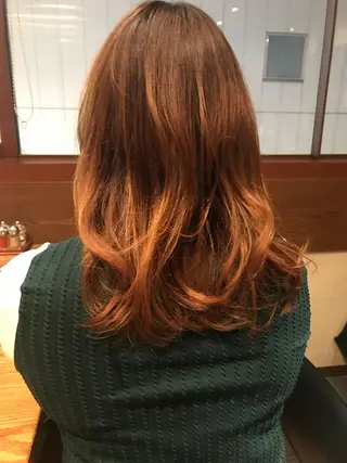 セミロング カラー 銀座フリーランススタ イリストMIYUKIのヘアスタイル