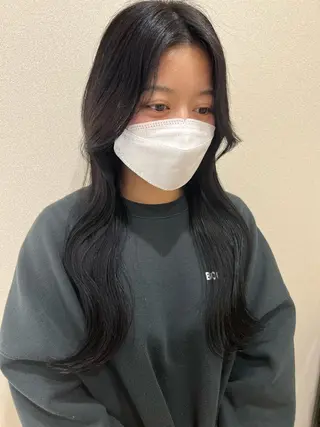 ロング 外国人対応 佐久間のヘアスタイル