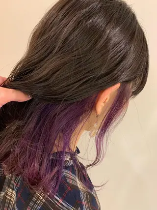 ミディアム カラー 顔まわりカット✄ ベージュカラー🧸のヘアスタイル