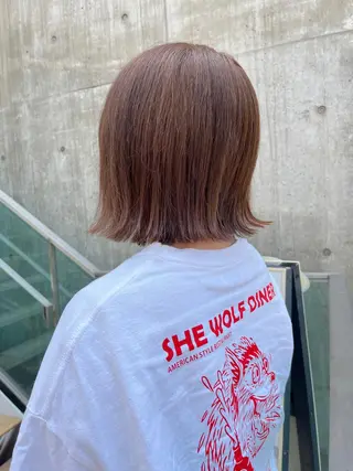 ミディアム カラー パーマ ヘアアレンジ メンズ キッズ ネイル マツエク・マツパ アイブロウ 久木原 ゆりのヘアスタイル