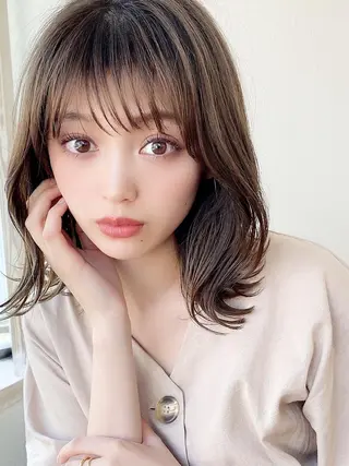 ミディアム 艶感透明感カラー 🫧たけ🫧のヘアスタイル