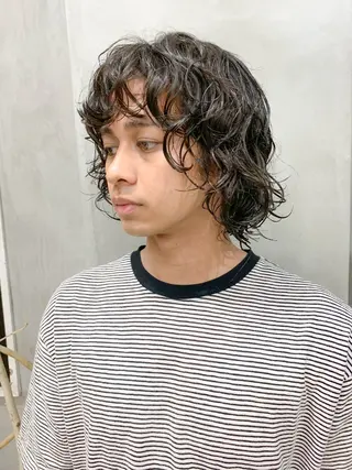 ロング メンズ 横井伴典 名古屋駅 メンズパーマ/カットのヘアスタイル