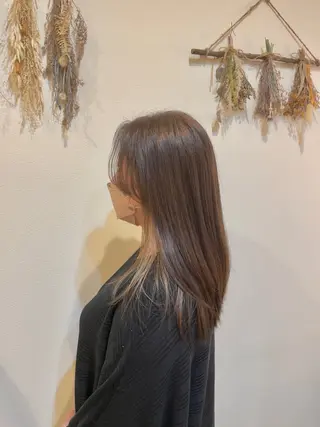 ロング カラー 中村 樹菜のヘアスタイル