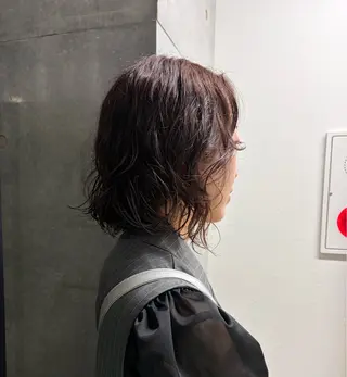 ミディアム パーマ 🌀くせ毛風 ナチュラルパーマ優吉のヘアスタイル
