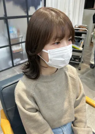 ミディアム カラー newi梅田🫧韓国 ヘア🫧sakiのヘアスタイル