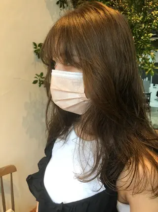 セミロング カラー パーマ LINKIE リンキーのヘアスタイル