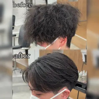ミディアム メンズ 大宮/メンズパーマ /田中智のヘアスタイル