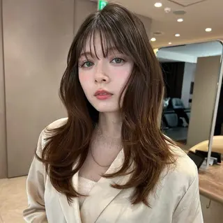 セミロング 地毛風矯正✨×髪質 改善⭐️NOJIのヘアスタイル