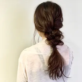 セミロング パーマ ヘアアレンジ KONOMI スタイリストのヘアスタイル