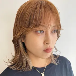 ミディアム レイヤー・ハッシュ ウルフ・武蔵小杉のヘアスタイル