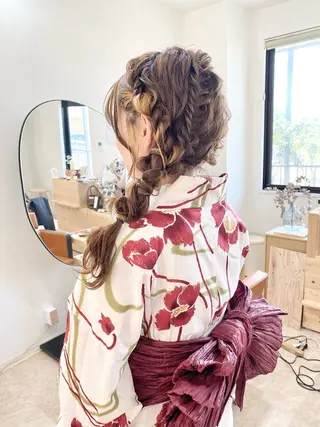 セミロング カラー ヘアアレンジ ひなの .のその他イメージ