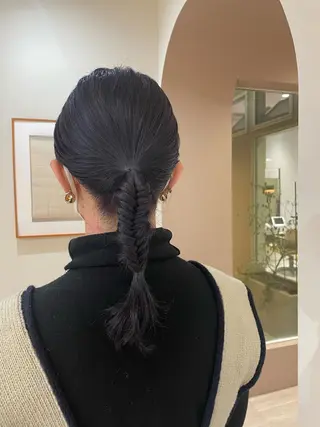 セミロング ヘアアレンジ ramphy 柴原 夢奈のヘアスタイル