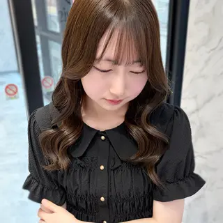セミロング カラー 浦和韓国モデル 募集中🪽Rinのヘアスタイル