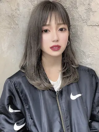 セミロング カラー 縮毛/髪質改善🌈 川井雄太のヘアスタイル
