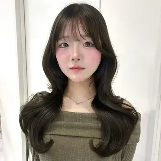ロング yuuka 🖤韓国ヘア🖤のヘアスタイル