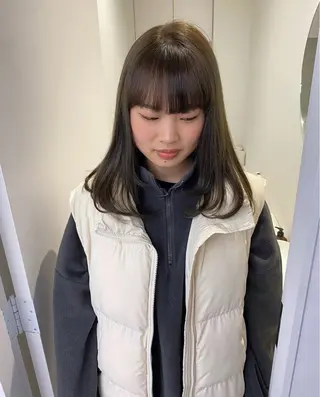 セミロング カラー 暖色カラー hinaka.のヘアスタイル
