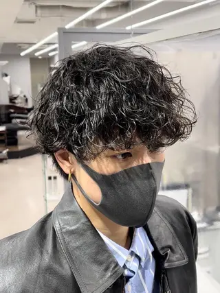 ショート 京都河原町 メンズパーマ助川龍哉のヘアスタイル