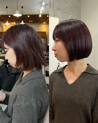ショート ボブ×縮毛矯正 ryotaのヘアスタイル