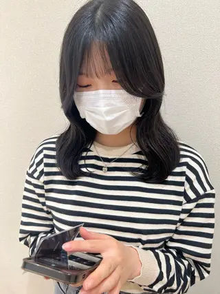 ミディアム カラー 外国人対応 佐久間のヘアスタイル