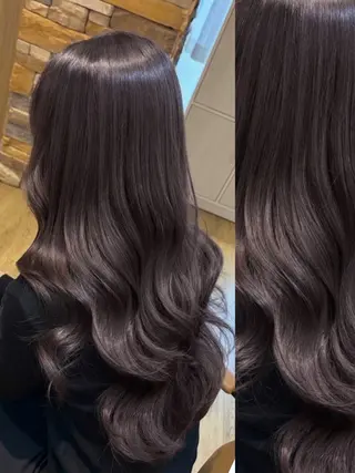 ロング カラー 👑髪質改善Wカラー 👑アユカのヘアスタイル