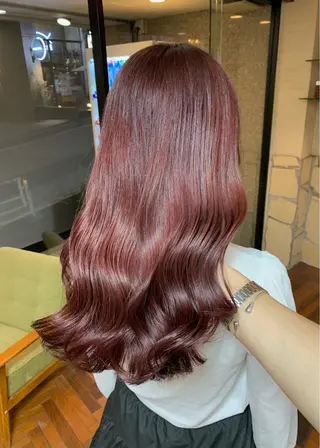 セミロング カラー 矢野 晃平のヘアスタイル
